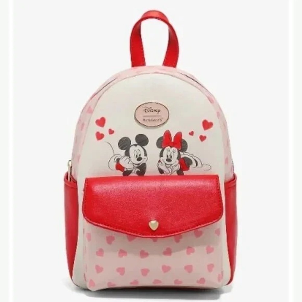 Her Universe Disney Mickey Mouse and Minnie Mouse Hearts Mini Backpack